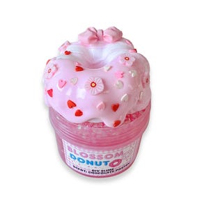 Blossom Donut - DIY Slime - Scented Slime - ASMR - Sensory Slime - with clay sprinkles and charm