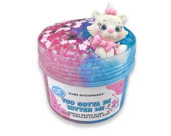 Yo Gotta Be Kitten Me - chrupiący klimat - pachnący szlam z koralików bingsu - ASMR - sensoryczny szlam - z glinianymi posypkami i urokiem