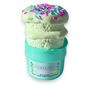 Funfetti Cake - DIY Slime - Scented Slime - ASMR - Sensory Slime - Clay sprinkles and charm included