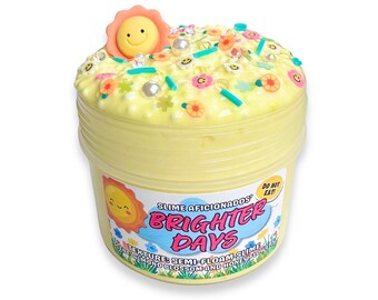 BRIGHTER DAYS - semi-floam slime - scented slime - ASMR - sensory slime - with sprinkles and charms