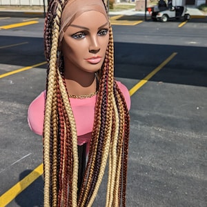 knotless Multi color  big  braids