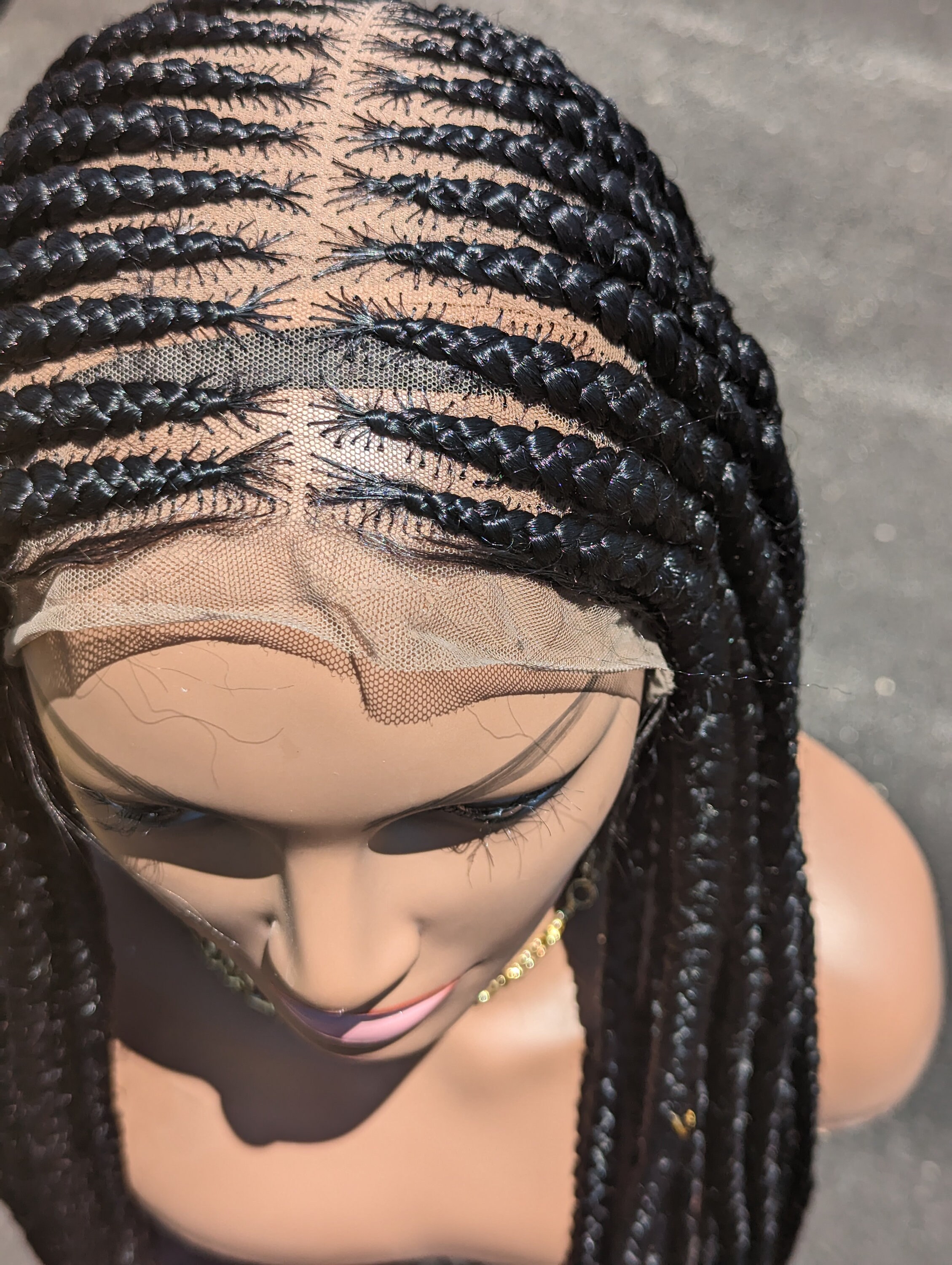 READY TO SHIP Cornrow Wig Full 360 Lace Wig - Etsy