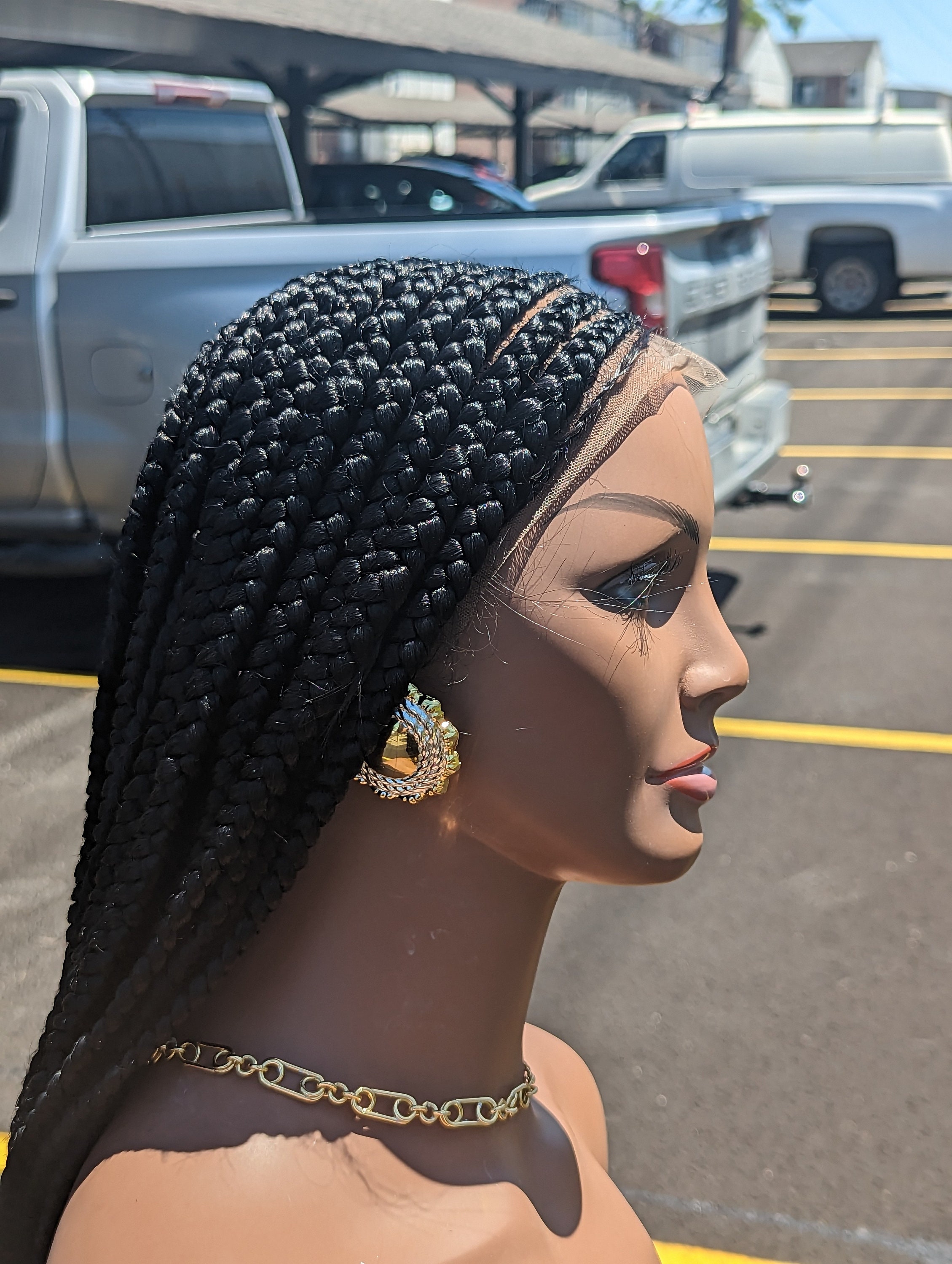 READY TO SHIP Cornrow Wig Full 360 Lace Wig - Etsy