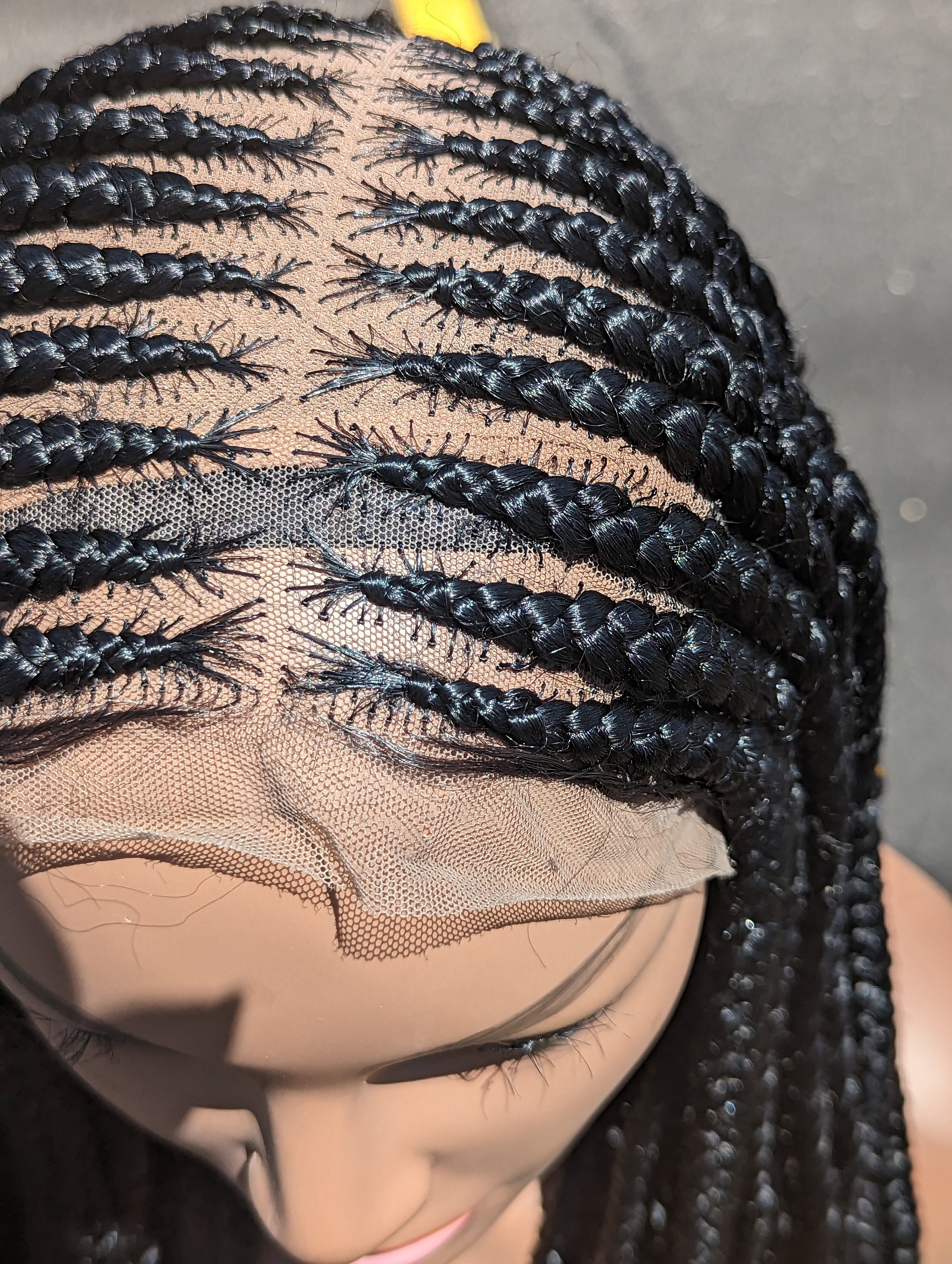 READY TO SHIP Cornrow Wig Full 360 Lace Wig - Etsy