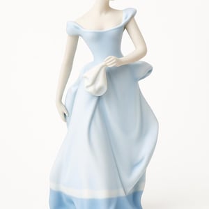 Vintage Royal Dux Porcelain Figurine #212 – Lady in Blue Dress