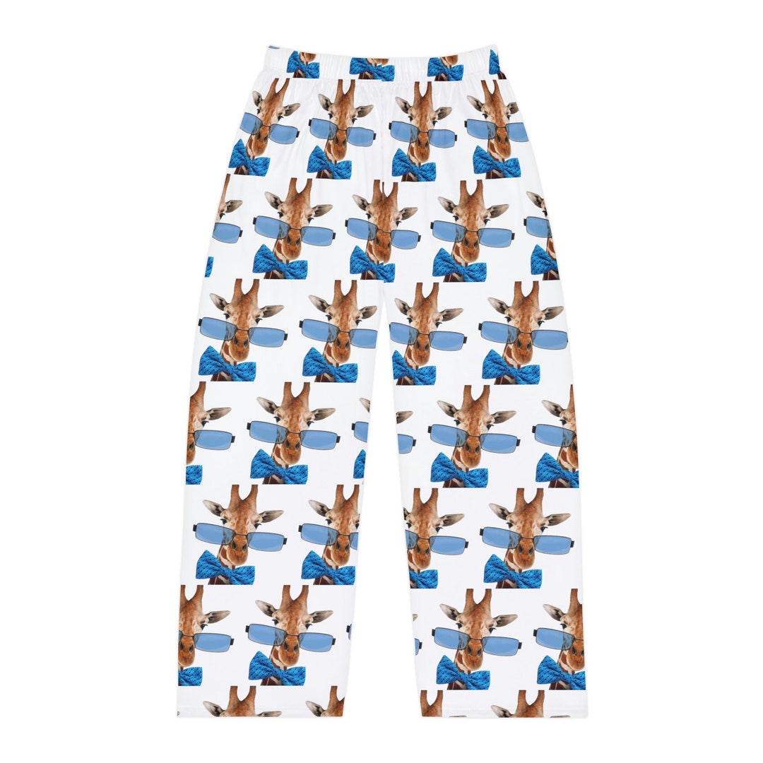 Giraffe Men's Pajama Pants AOP, Cutest Gift for Giraffe Loving Friend