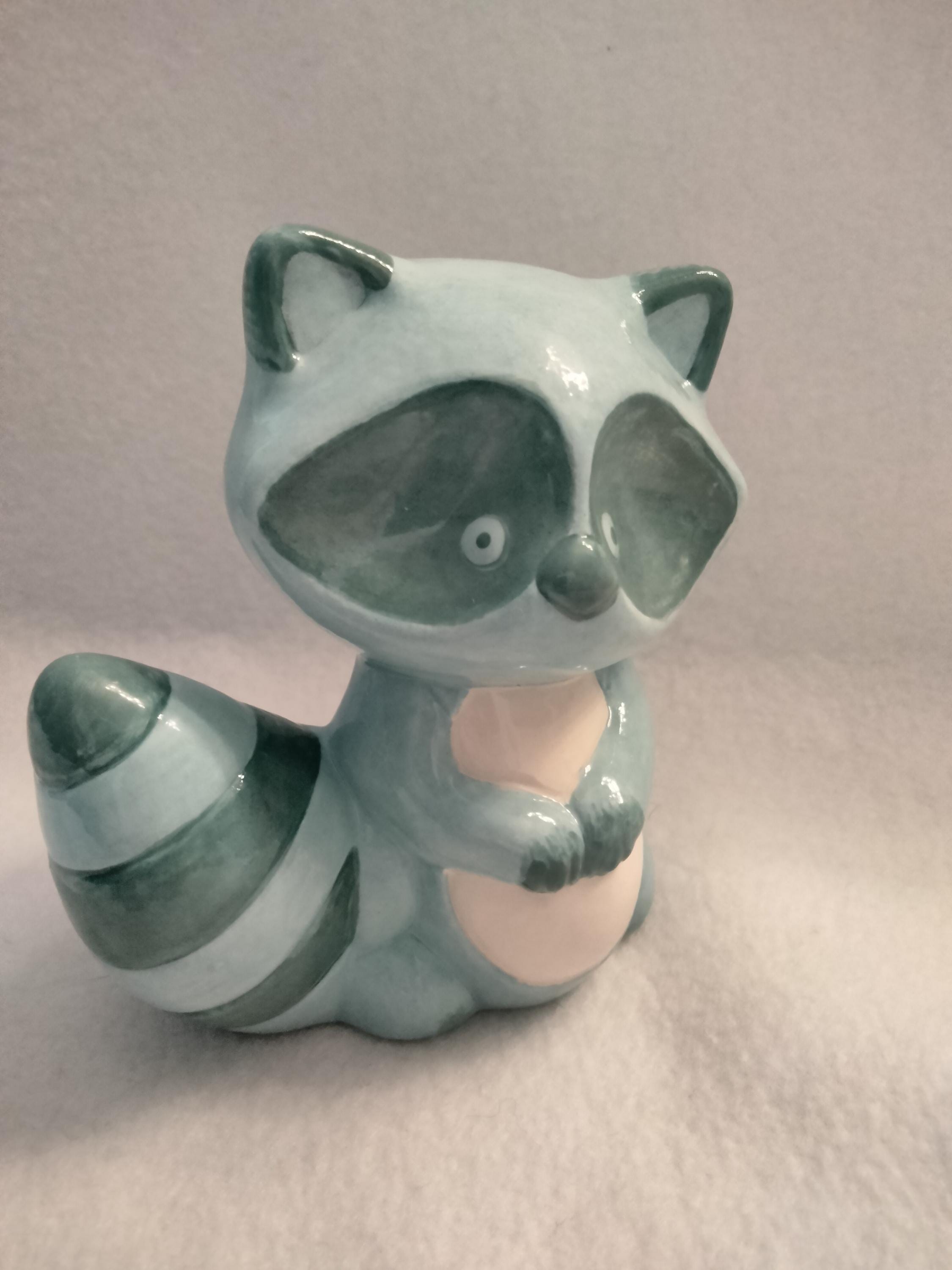 Raccoon - Teal Blue - Baking Soda Holder for fridge