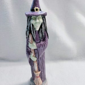 Halloween Purple Witch - ceramic figurine