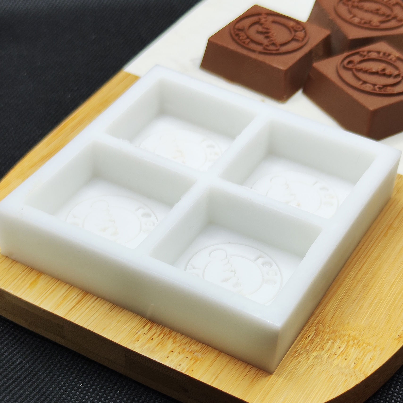 Happy Date 40-Cavity Square Caramel Candy Silicone Molds,Chocolate Truffles  Mold,Whiskey Ice Cube Tray,Grid Fondant Mould,Hard Candy Mold Pralines  Gummy Jelly Mold 