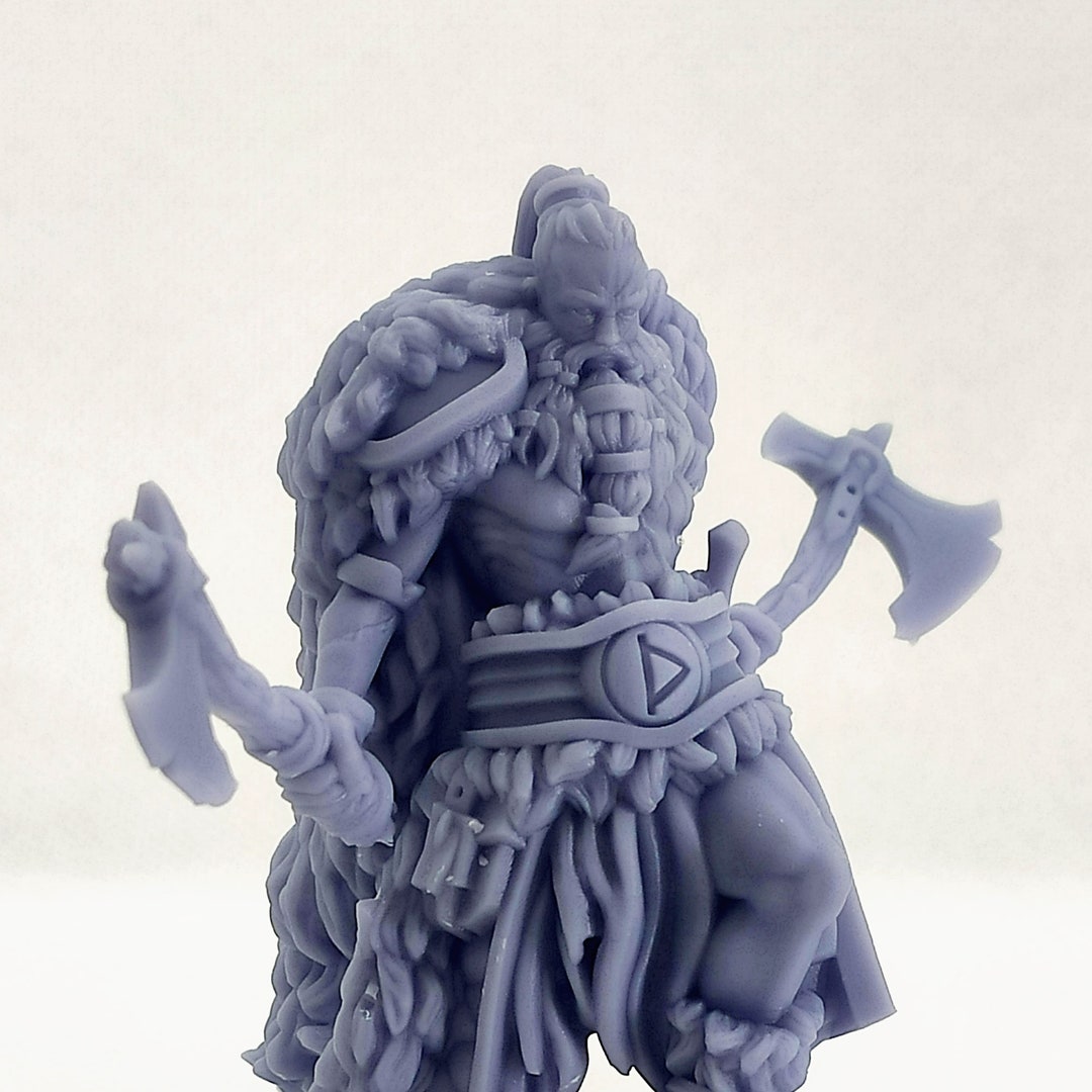 Resin Viking Warrior Statue Figurine Sculpture Game Character Home