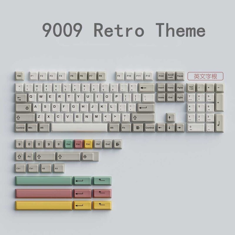 Low Profile Keycaps Retro Keycaps Cherry MX Keycap Set With 133 Keys MX
