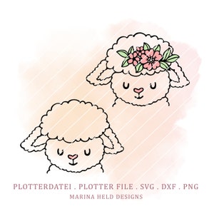 Plotter files 2 designs Easter lamb sheep Easter