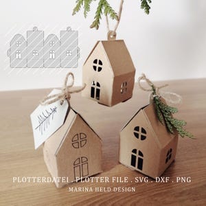 Plotterbestand klein geschenkdoosje huis cadeauverpakking klein huisje