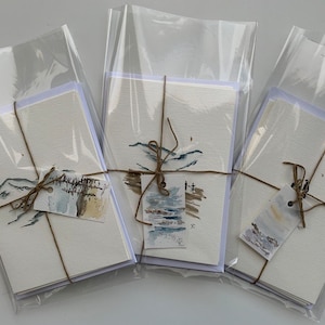 Cartes de Noël personnalisées, peintes à la main à l'aquarelle, par lot de 5. Chaque carte est unique ! Ce ne sont pas des impressions !