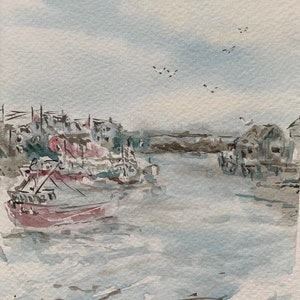 Peggy&#39;s Cove - Original watercolour painting