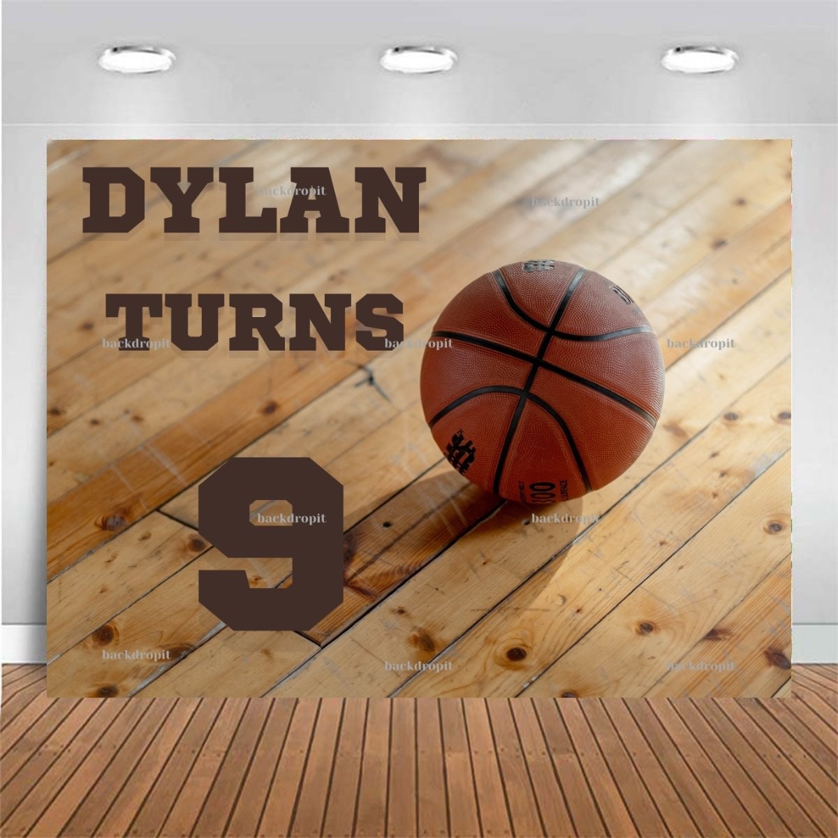 Customized Birthday Backdrop Basketball Personalized Banner Themed Party Prop for Photography and Photo Booth