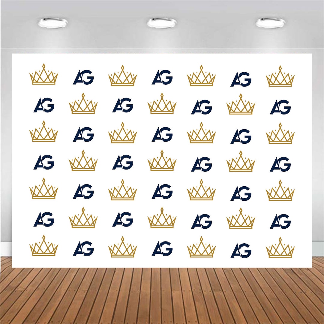 Step and Repeat Backdrop - Two Logos, White Background Dense, Event ...