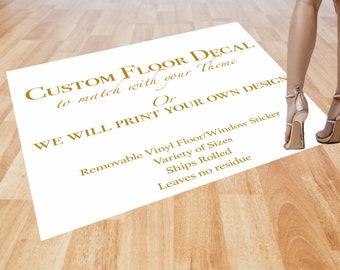 Custom Floor Sticker - Match it With Your Theme, Removable Floor Decal, Personalized Floor Graphics for Party, Vinyl Adhesive Sticker, Matte