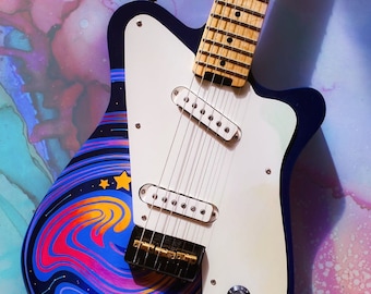 Hand made electric guitar, Palm Blue Guitar Delta model