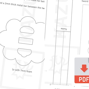 Cosplay Pattern Zoro // Shusui Katana Pattern // Digital Pattern Download // Pirate Hunter Sword