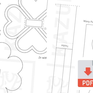 Cosplay Pattern Mitsuri Katana // Digital Pattern Download // Blade and Tsuba only