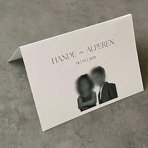 4er-Set Tischkarten mit Kindheitsfotos