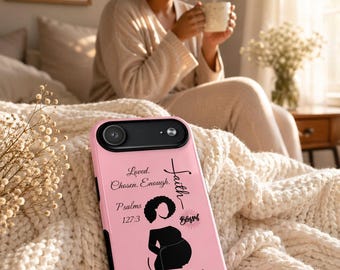 Loved Chosen Enough Christian Phone Case | Personalized New African-American Mom | Scripture, Mother's Day