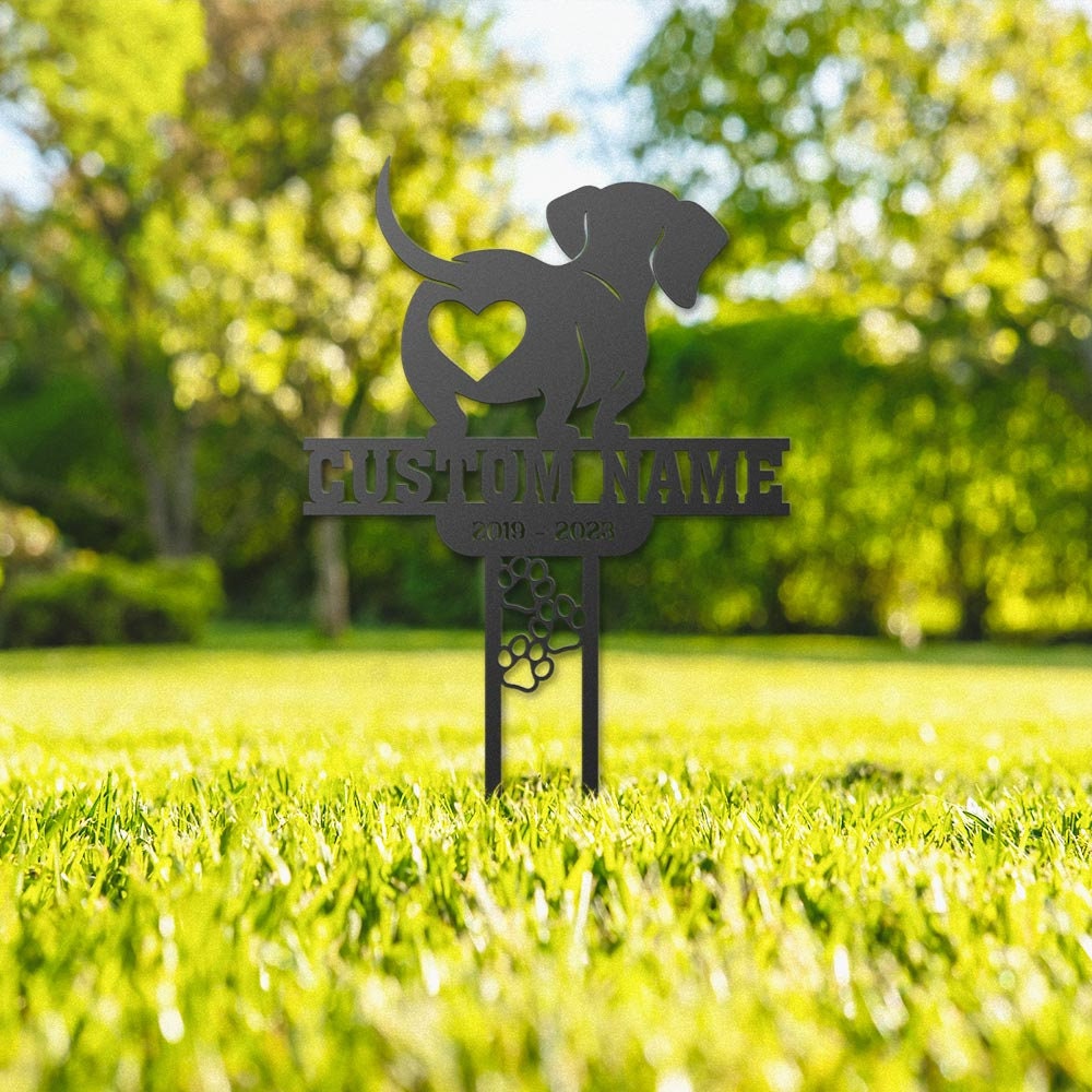 Dog Memorial Stake Pet Memorial Cross Dachshund Dog Memorial Etsy