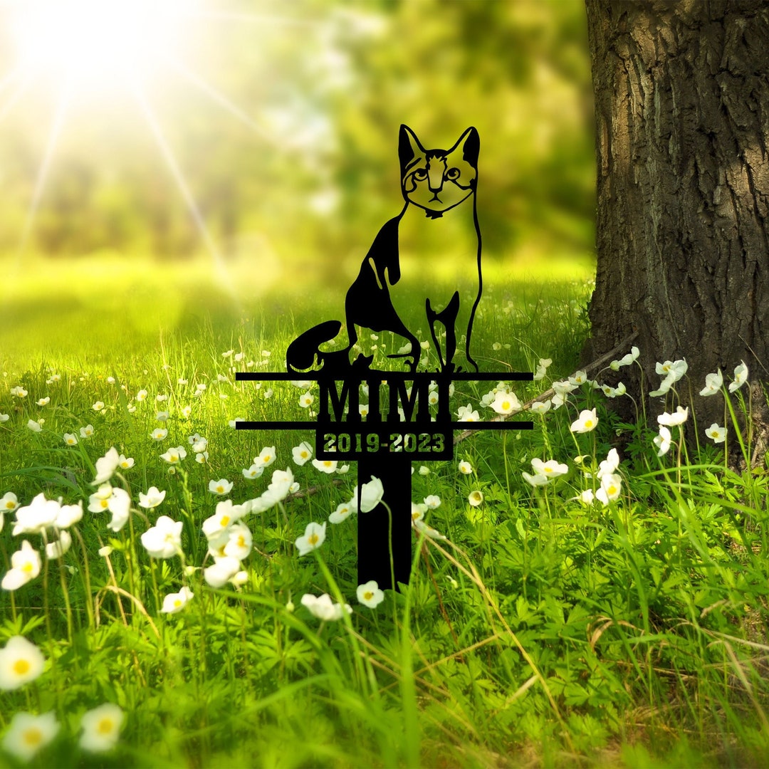 Personalized Cat Memorial Stake Cat Loss Gift Pet Grave Etsy