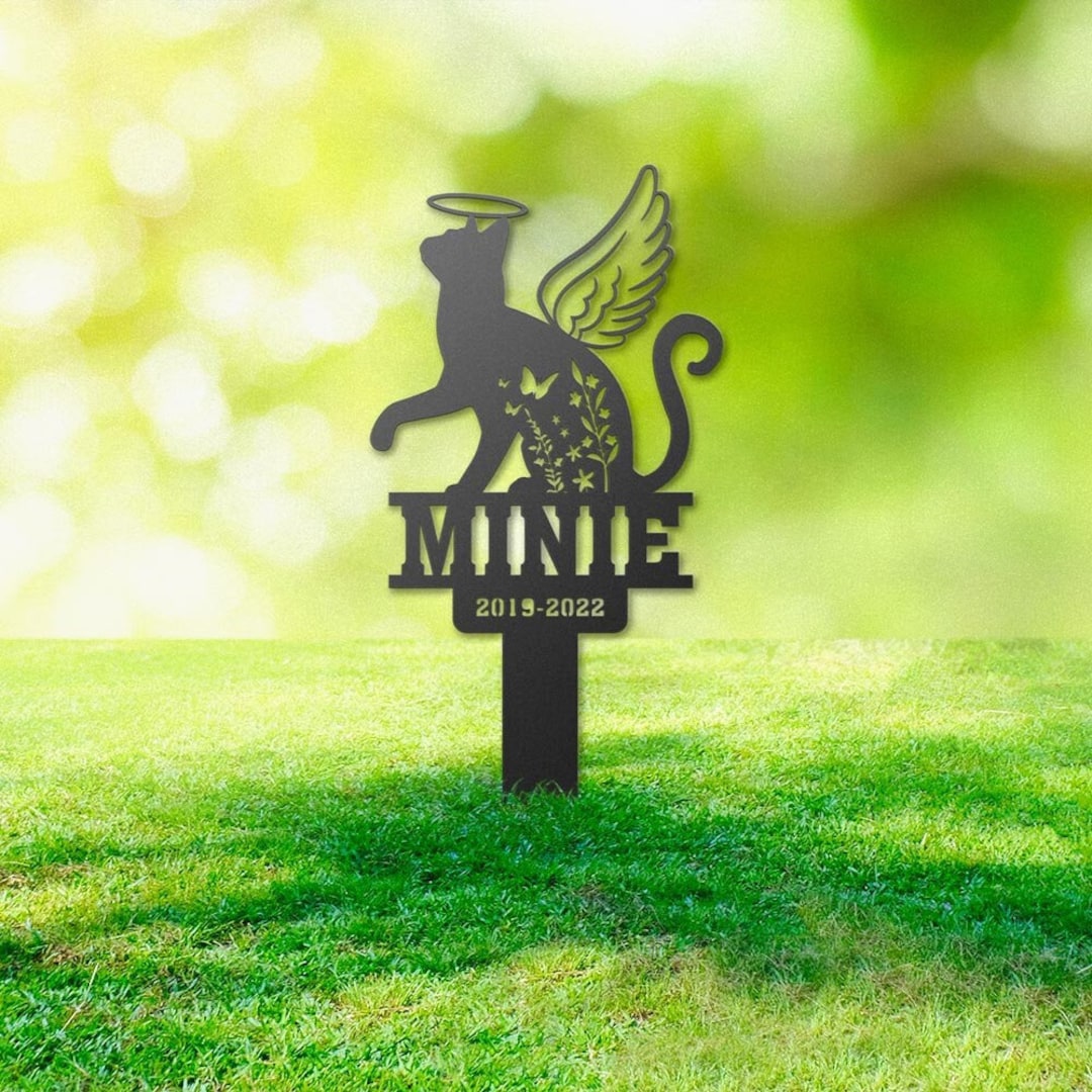 Personalized Cat Memorial Stake Cat Loss Gift Sympathy Sign Etsy