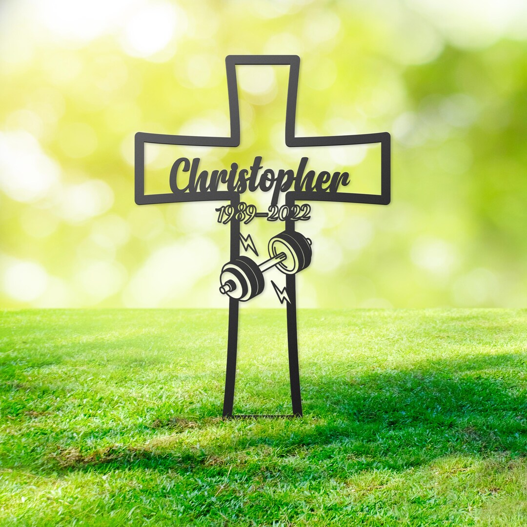 Gym Memorial Grave Marker Gym Memorial Stake Temporary Grave Etsy