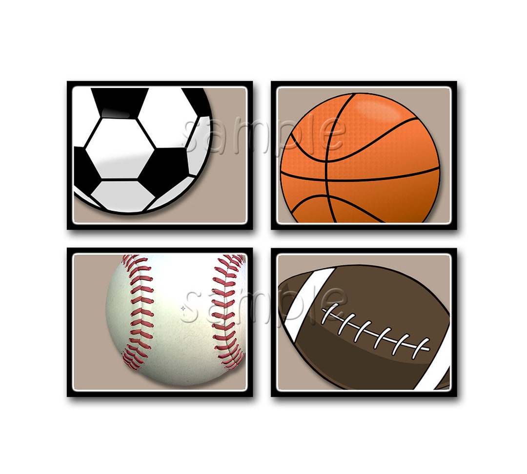 Sports Balls Art Prints physical Printed Artwork - Etsy