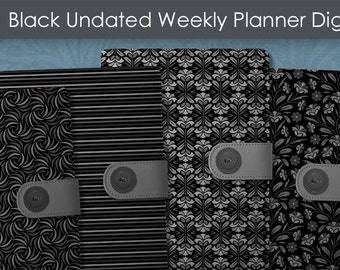 Planificateur hebdomadaire noir