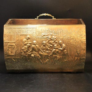 English Brass and Wood Magazine/Newspaper Rack