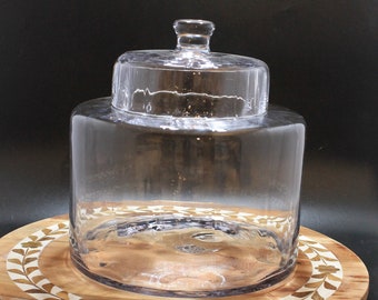Oversized Optic Clear Glass Jar with Lid