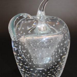 Glass Bullicante Apple Paperweight