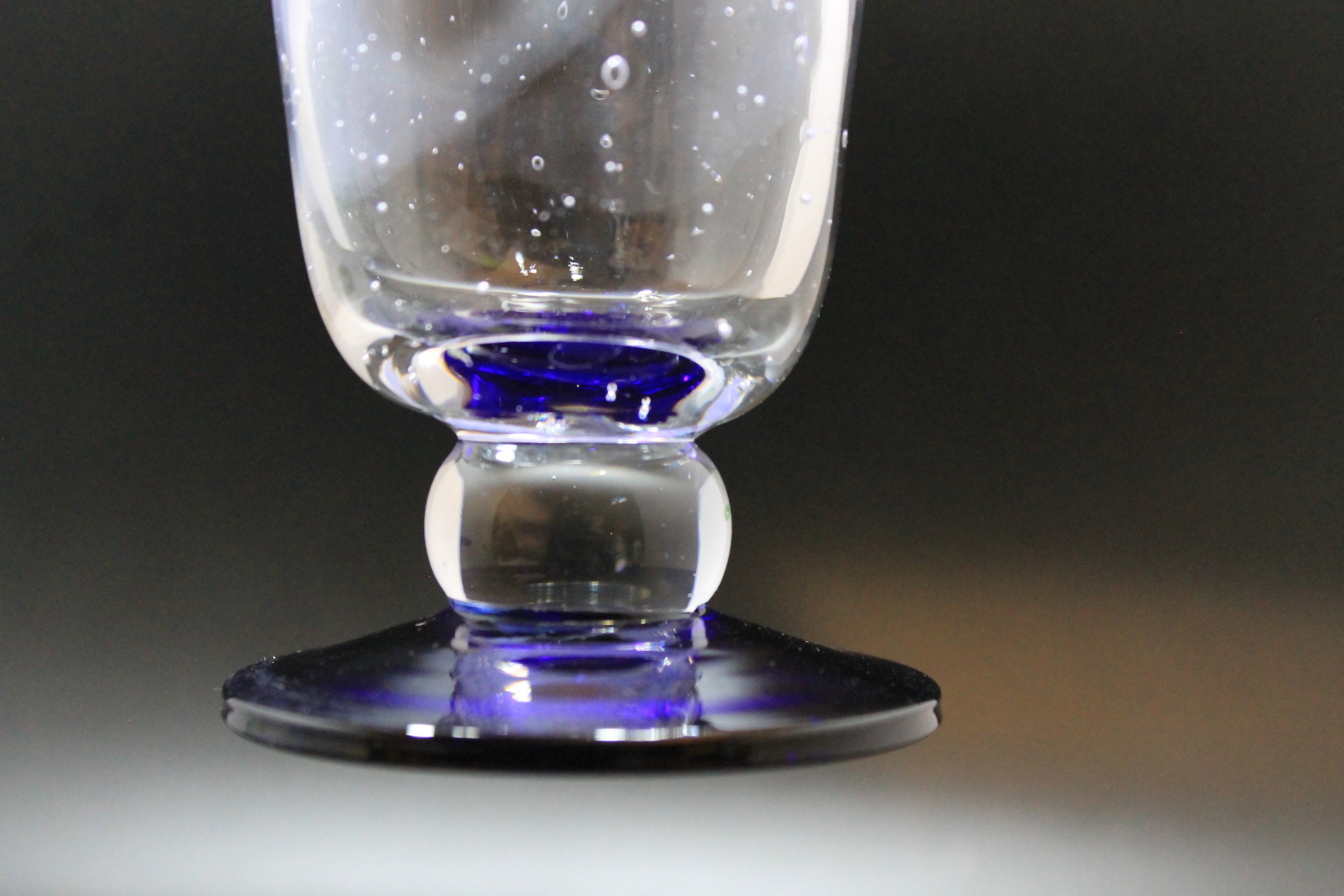 Handblown Bubble Glass Water Goblets Etsy