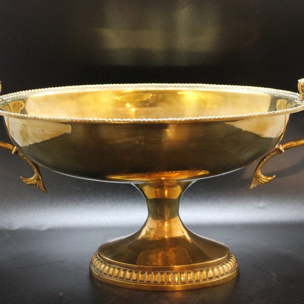 Brass Pedestal Bowl Etsy