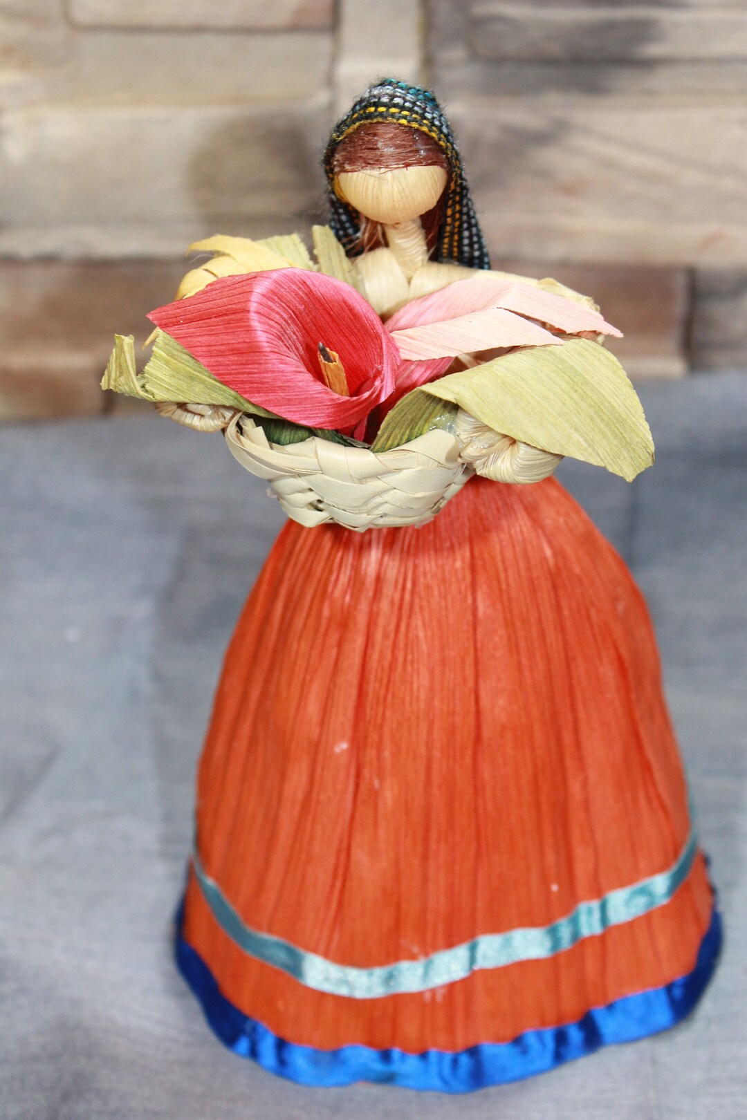 Vintage Mexican Corn Husk Doll Etsy