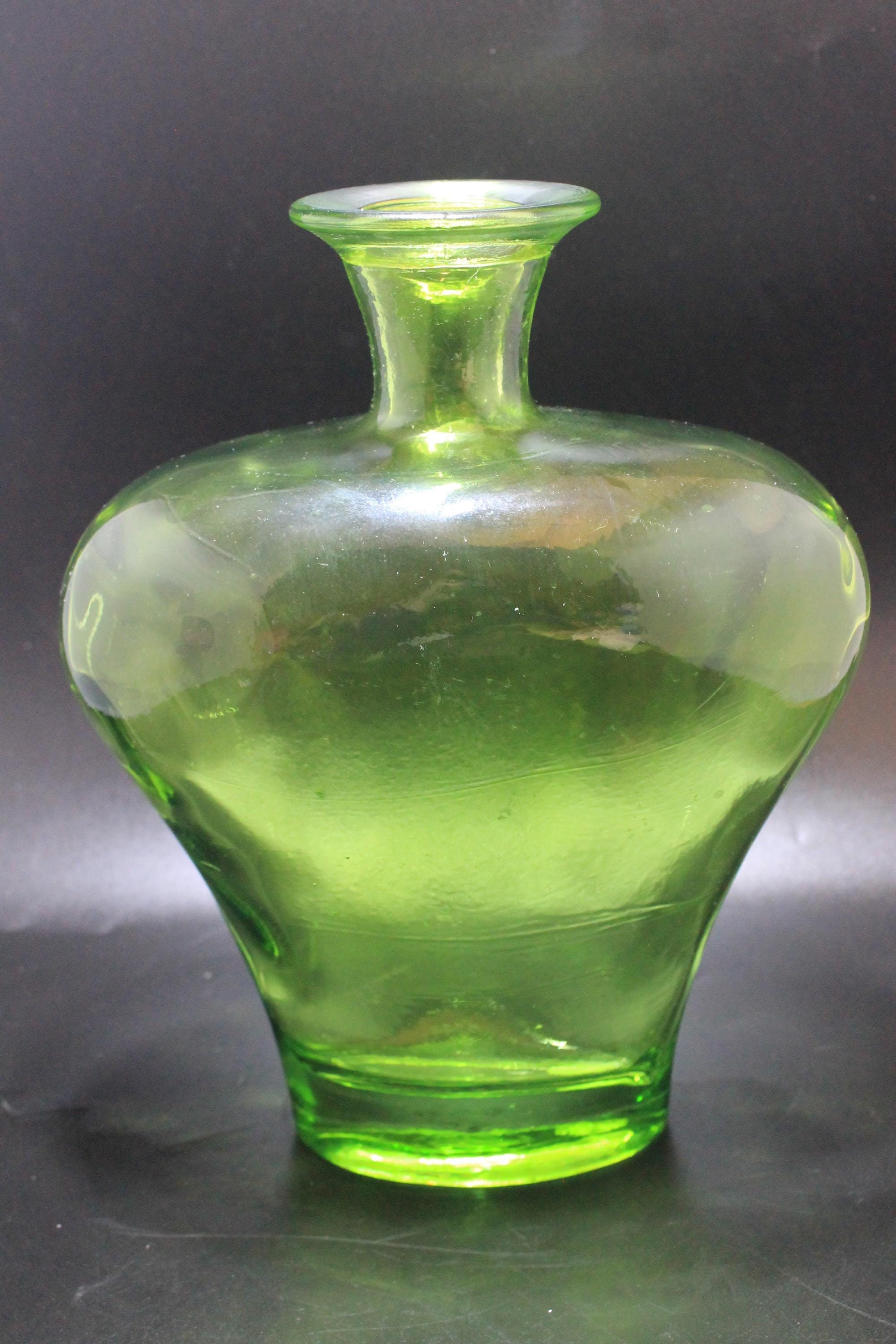 RECYCLED GLASS MADE IN SPAIN グリーン系ボトル3個 RECYCLED GLASS MADE IN SPAIN グリーン系ボトル3個