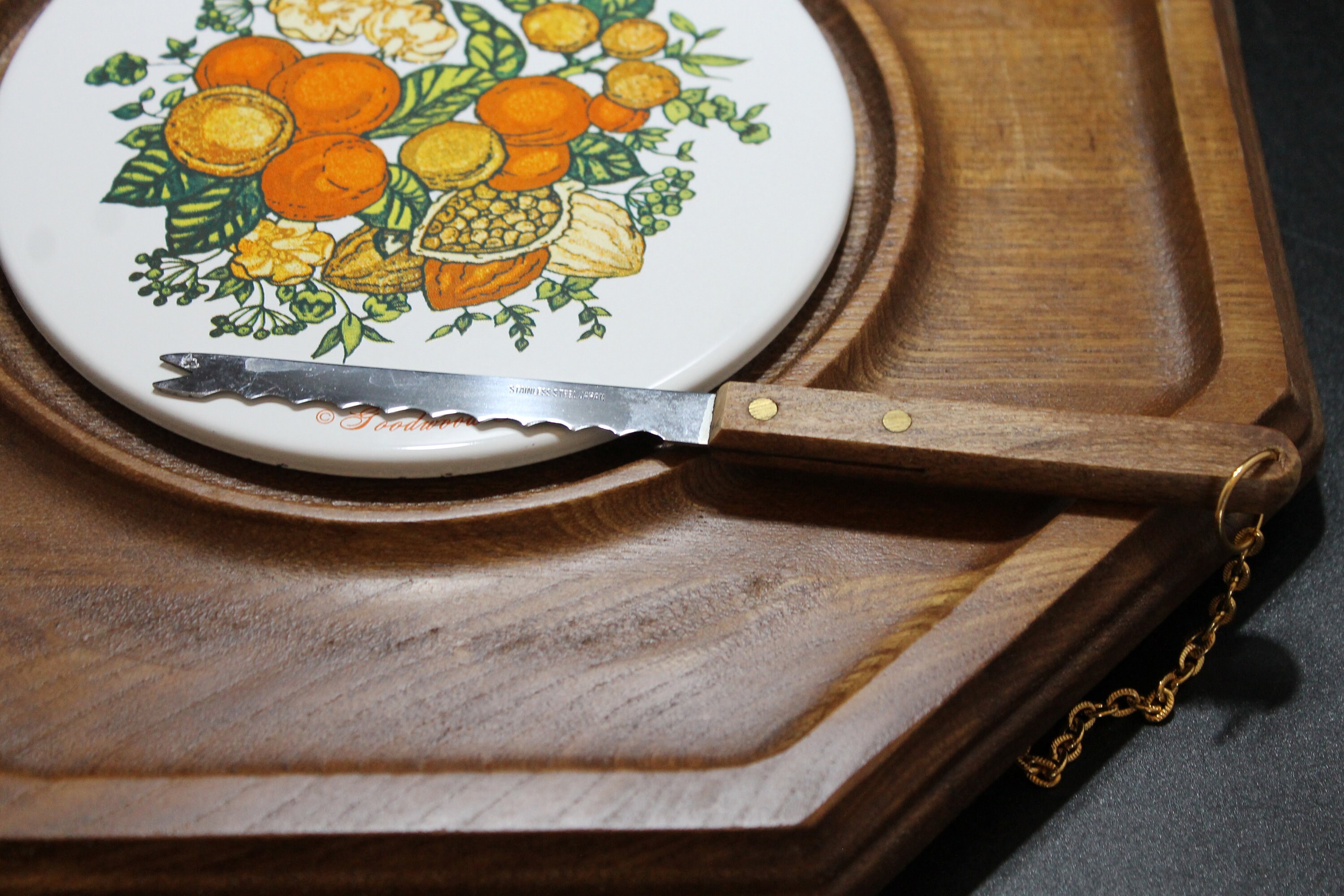 Goodwood Octagonal Cheese and Cracker Tray With Glass Dome Lid Etsy