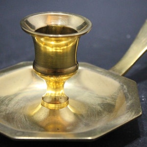 Solid Brass Chamber Candlestick Holder