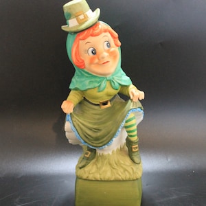 Mrs. Lucky Leprechaun Kentucky Bourbon Whiskey Musical Decanter (EMPTY)