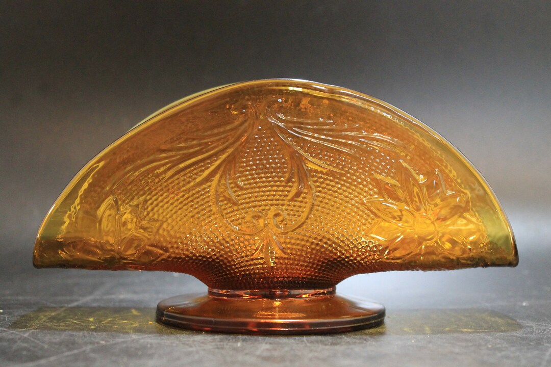 Vintage Tiara Sandwich Amber Glass Napkin Holder Etsy