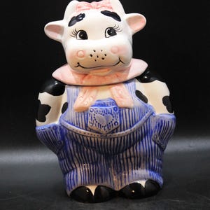 Vintage Cow In Overalls Cookie Jar by DesignPac