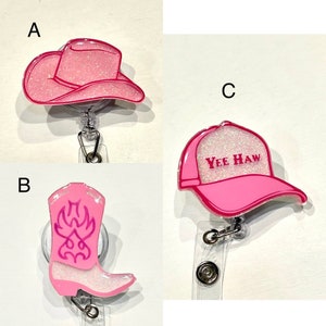 Cowgirl, country, badge reel