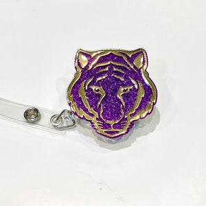 Tiger head badge reel