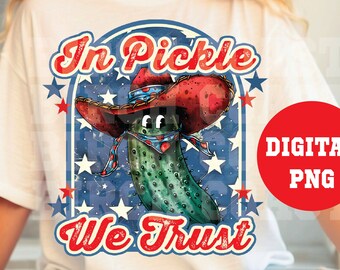 Retro 4. Juli png, Amerika png, Unabhängigkeitstag png, Pickle Lover, Viertel von Juli png, In Pickle vertrauen wir, Sublimationsdesigns