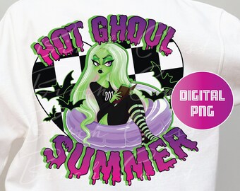 Hot Ghoul Summer Png, Halloween Summer Png, Spooky Summer Png, Summer Shirt Png, Halloween Shirt Png, Sublimation, DTF