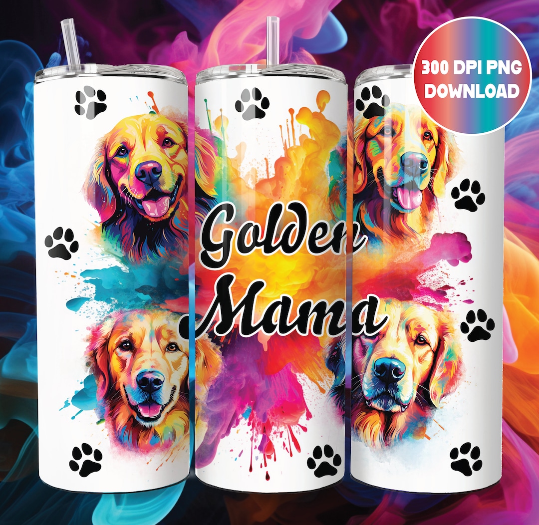 Dog Tumbler Wrap, Golden Dog Mama Tumbler Wrap, Dog Mama Tumbler Wrap ...